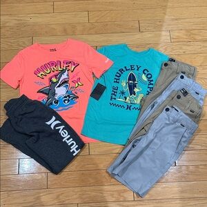 Hurley 2 tshirts with 4 shorts and 1 sweatpant